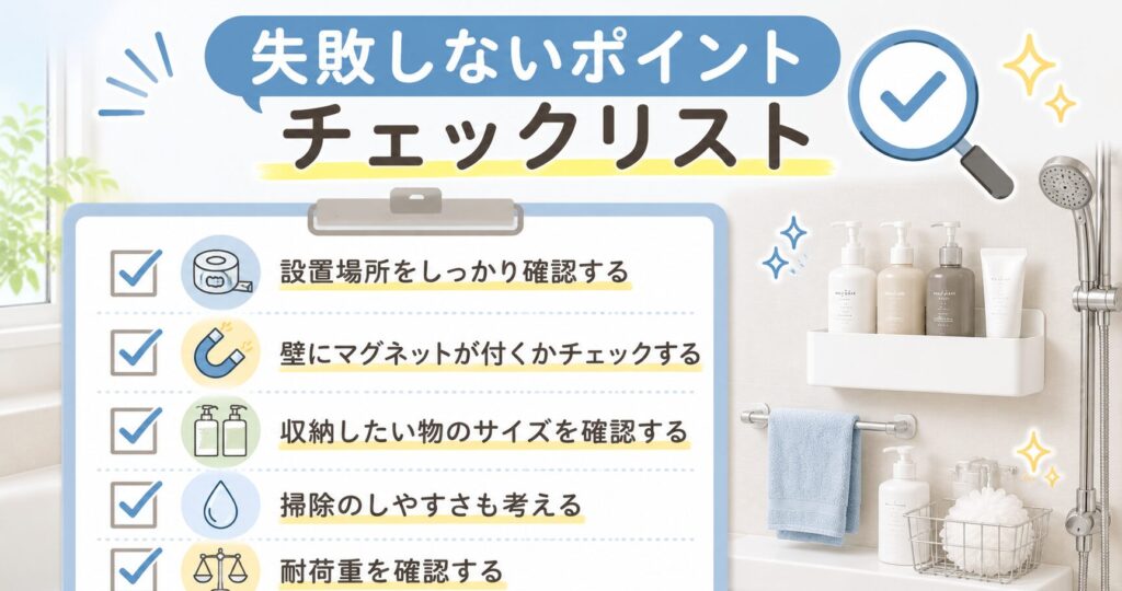 お風呂収納で失敗しないためのチェックリスト