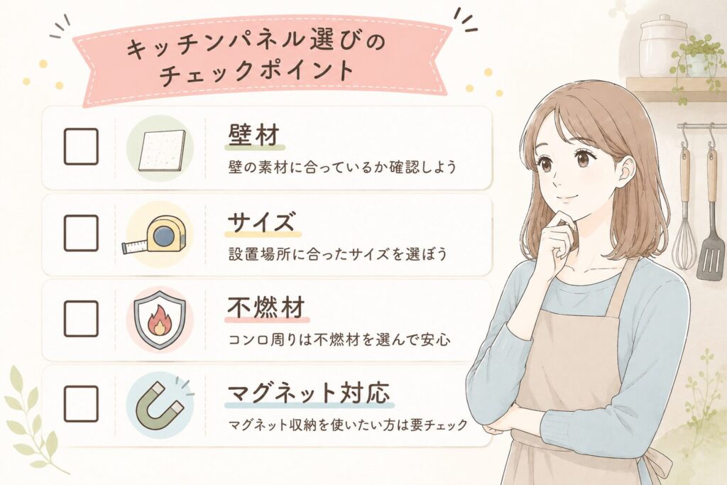 キッチンパネルをあと付けするときのチェックポイント