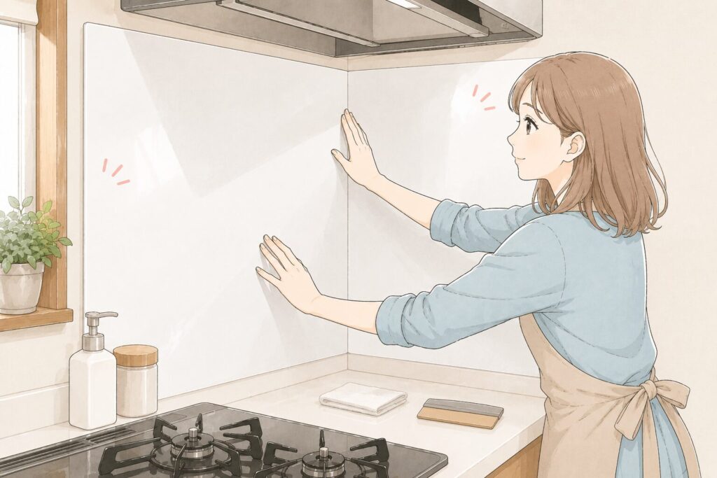 キッチンパネルにマグネット収納がつかなかった