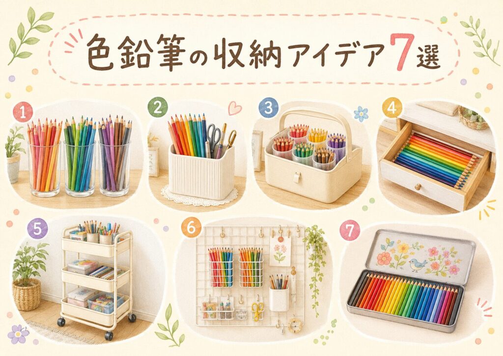 色鉛筆の収納アイディア7選