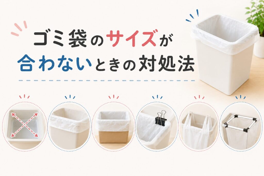 ゴミ袋のサイズが合わないときの対処法