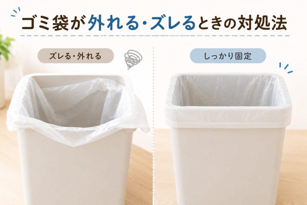 ゴミ袋が外れる・ズレるときの対処法