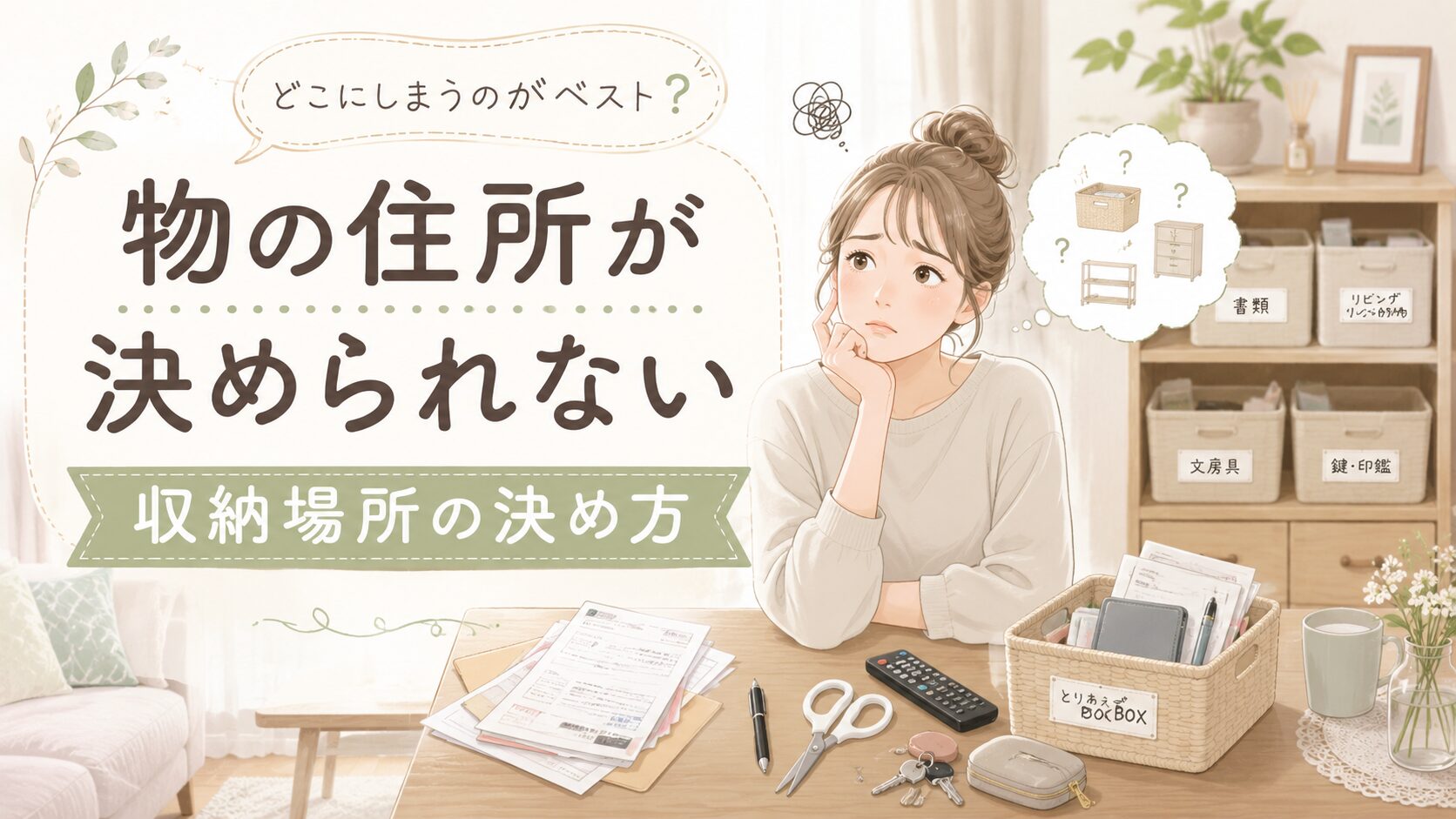 物の住所が決められない人へ｜散らからない収納場所の決め方をやさしく解説