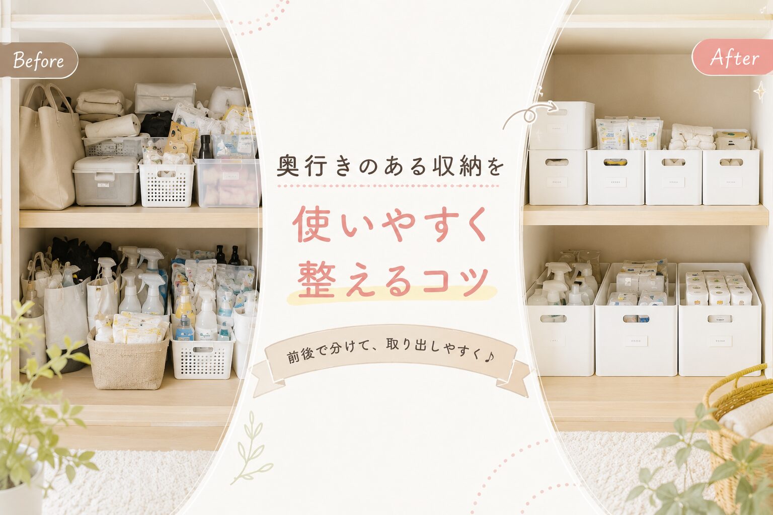 奥行きのある収納が使いづらいときは？解決するコツと仕組みづくり