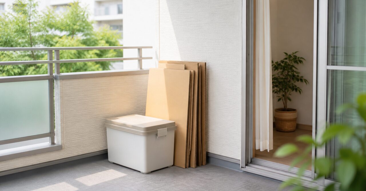 ベランダや屋外は慎重に